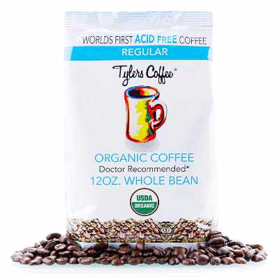 Tyler’s No Acid Organic Coffee Beans - 100% Arabica Full Flavor - Neutral pH