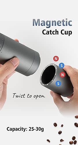 1Zpresso X-Ultra Manual Coffee Grinder-Pacific Blue, Well-built Sturdy Metal Body, Assembly Stainless Steel Burr, Numerical External Setting, Magnet Catch Cup, Faster Grind... - Image 4