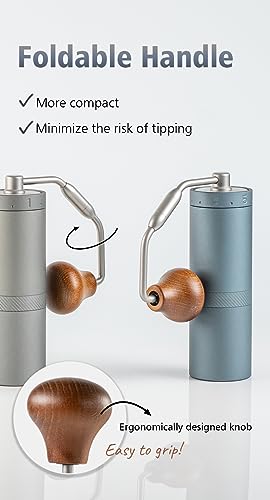 1Zpresso X-Ultra Manual Coffee Grinder-Pacific Blue, Well-built Sturdy Metal Body, Assembly Stainless Steel Burr, Numerical External Setting, Magnet Catch Cup, Faster Grind... - Image 5