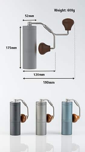 1Zpresso X-Ultra Manual Coffee Grinder-Pacific Blue, Well-built Sturdy Metal Body, Assembly Stainless Steel Burr, Numerical External Setting, Magnet Catch Cup, Faster Grind... - Image 7