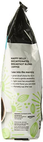 Amazon Brand - Happy Belly Decaf Breakfast Blend Ground Coffee, Light Roast, 32 Ounce - Image 3