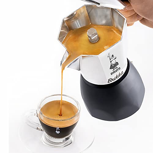 Bialetti - New Brikka, Moka Pot, the Only Stovetop Coffee Maker Capable of Producing a Crema-Rich Espresso, 2 Cups (3,4 Oz), Aluminum and Black - Image 3