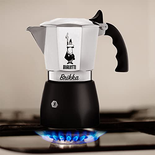 Bialetti - New Brikka, Moka Pot, the Only Stovetop Coffee Maker Capable of Producing a Crema-Rich Espresso, 2 Cups (3,4 Oz), Aluminum and Black - Image 4