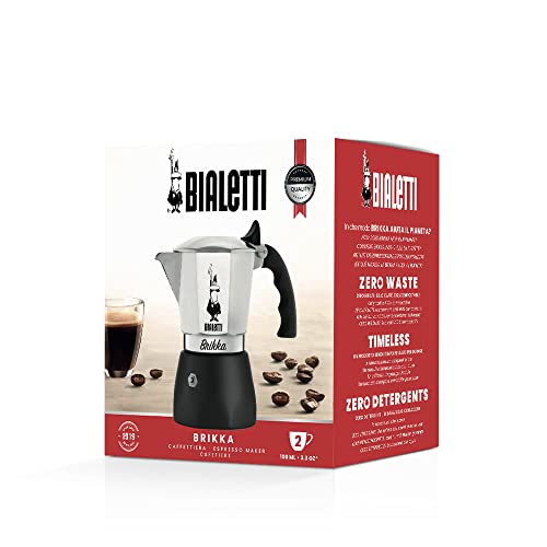 Bialetti - New Brikka, Moka Pot, the Only Stovetop Coffee Maker Capable of Producing a Crema-Rich Espresso, 2 Cups (3,4 Oz), Aluminum and Black - Image 5