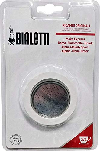 Bialetti Replacement Gasket and Filter For 3 Cup Stovetop Espresso Coffee Makers - Image 2