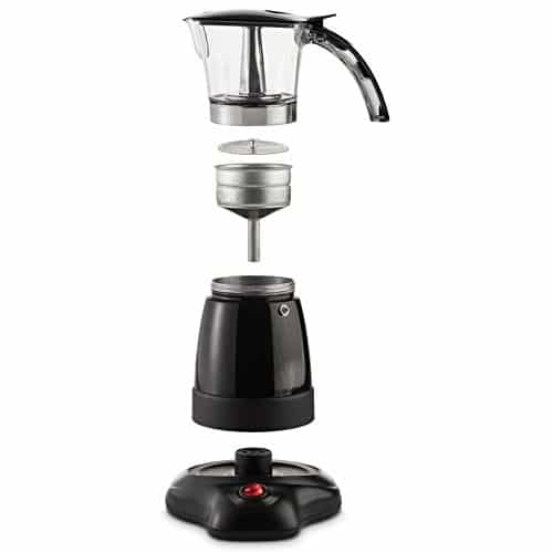 Brentwood Electric Moka Pot Espresso Machine, 6-Cup, Black - Image 4