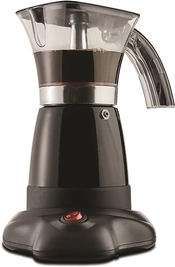 Brentwood Electric Moka Pot Espresso Machine, 6-Cup, Black