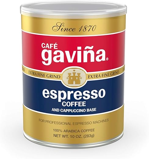 Cafe Gavina Espresso Roast Extra Fine Ground Coffee, 100% Arabica, 10 oz Can