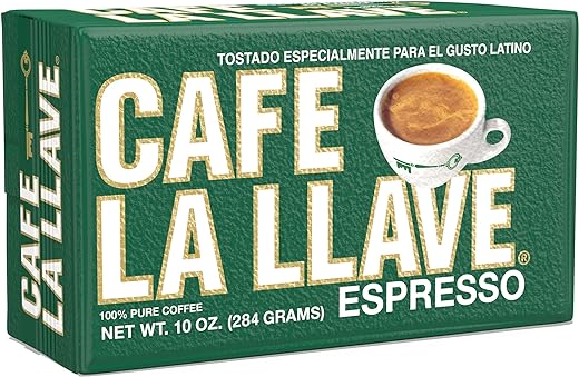 Cafe La Llave Espresso Dark Roast Coffee, 10 Ounce