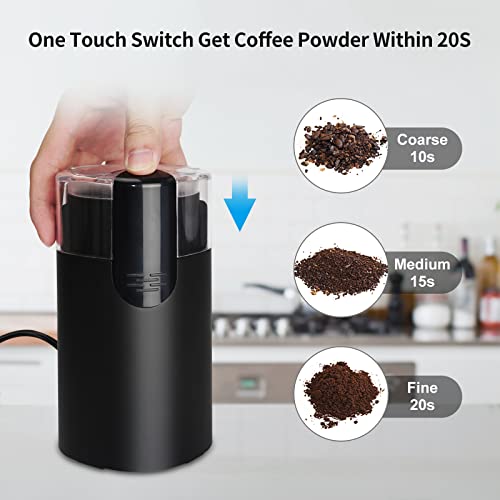 Classic Coffee Grinder Electric, One-Touch Button Spice Grinder, Easy Operation, Durable Stainless Steel Blades Perfect for Espresso, Herbs, Spices, Nuts - Image 2