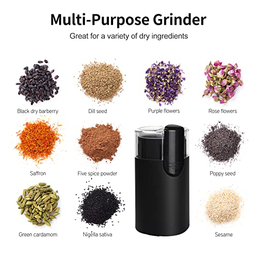 Classic Coffee Grinder Electric, One-Touch Button Spice Grinder, Easy Operation, Durable Stainless Steel Blades Perfect for Espresso, Herbs, Spices, Nuts - Image 4