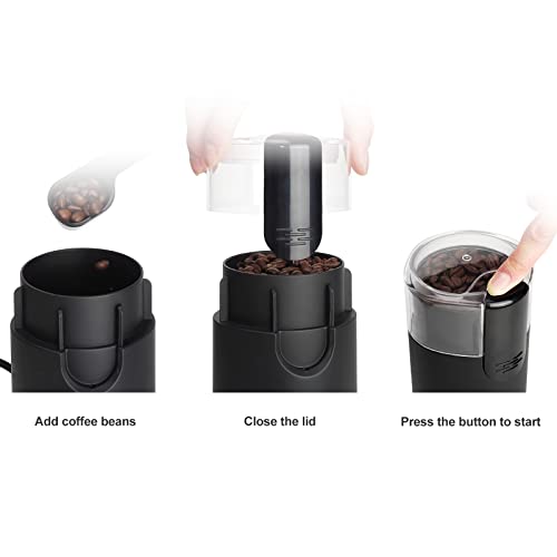 Classic Coffee Grinder Electric, One-Touch Button Spice Grinder, Easy Operation, Durable Stainless Steel Blades Perfect for Espresso, Herbs, Spices, Nuts - Image 6
