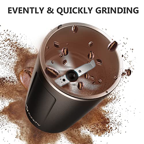 Coffee Grinder, Electric Coffee Grinder, Spice Grinder Electric, One-Touch Operation Coffee Bean Grinder for Herbs Spices and More, with Cleaner Brush and 304 Stainless Steel Blade - Image 3