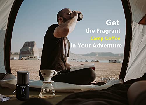 Cordless Coffee Grinder Electric, DmofwHi USB Rechargeable Coffee Bean Grinder with 304 Stainless Steel Blade and Removable Bowl-Black - Image 2