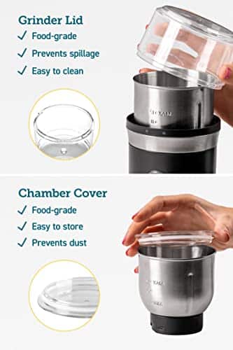 COSORI Coffee Espresso Grinder Electric, Food Grade Stainless Steel Blades, 12 Cups, Black - Image 4