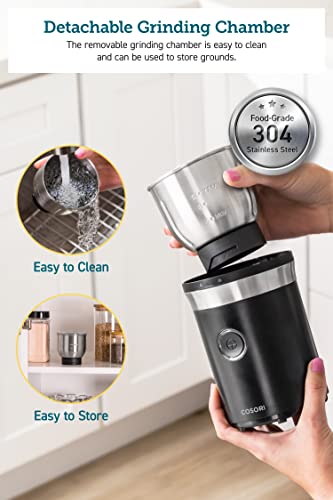COSORI Coffee Espresso Grinder Electric, Food Grade Stainless Steel Blades, 12 Cups, Black - Image 5