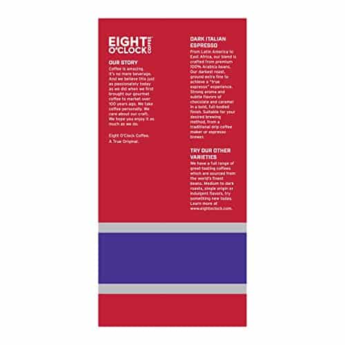 Eight O'Clock Coffee Dark Italian Espresso, 32 Ounce (Pack of 1) Dark Roast Whole Bean 100 % Arabica Coffee, Bold & Chocolaty - Image 2