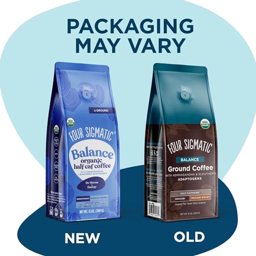 Four Sigmatic Organic Adaptogen Ground Coffee | Medium Roast USDA Organic and Fair Trade Coffee with Ashwagandha, Chaga Mushroom, Eleuthero and Tulsi | Focus and Energy Boosting... - Image 2