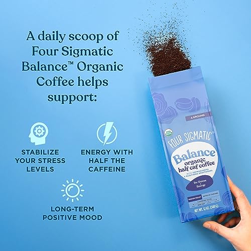 Four Sigmatic Organic Adaptogen Ground Coffee | Medium Roast USDA Organic and Fair Trade Coffee with Ashwagandha, Chaga Mushroom, Eleuthero and Tulsi | Focus and Energy Boosting... - Image 5