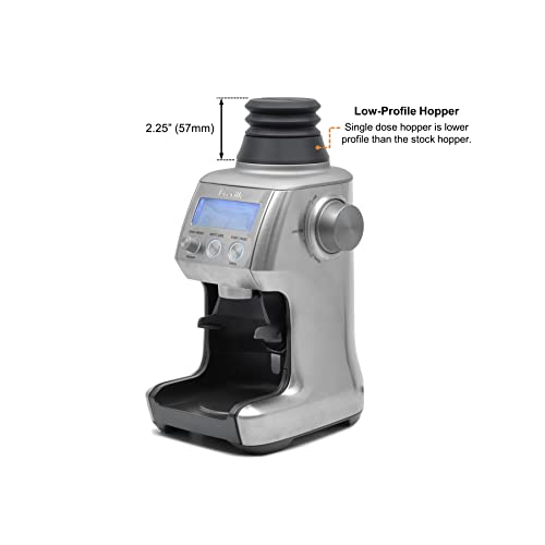 FusedLine Single Dose Hopper with Silicone Bellows and Anti-Popcorning Weight | Compatible with Breville Smart Grinder Pro | Black - Image 4