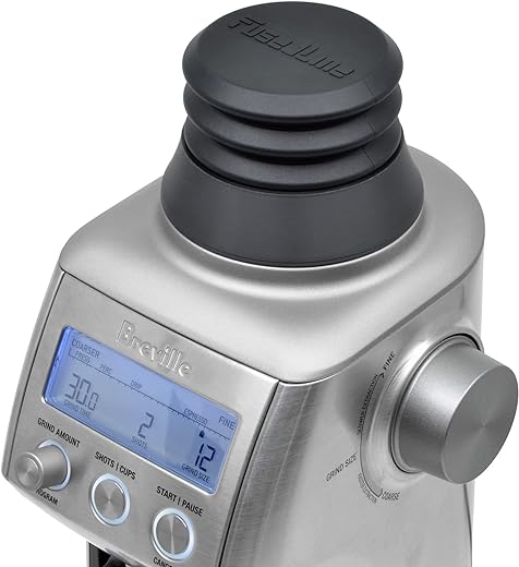 FusedLine Single Dose Hopper with Silicone Bellows and Anti-Popcorning Weight | Compatible with Breville Smart Grinder Pro | Black