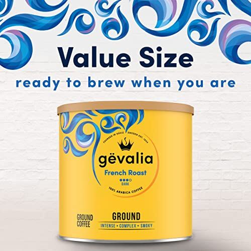 Gevalia French Roast Ground Coffee (27.6 oz Canister) - Image 2