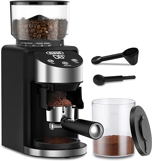 Gevi Burr Coffee Grinder, Adjustable Burr Mill with 35 Precise Grind Settings, Electric Coffee Grinder for Espresso/Drip/Percolator/French Press/American/Turkish Coffee Makers,...