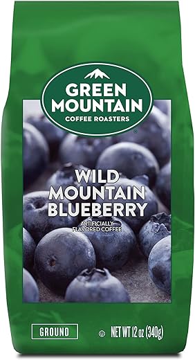 Green Mountain Coffee Roasters Wild Mountain Blueberry, Ground Coffee, Flavored Light Roast, Bagged 12 Oz, 1 Count
