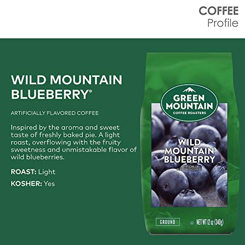 Green Mountain Coffee Roasters Wild Mountain Blueberry, Ground Coffee, Flavored Light Roast, Bagged 12 Oz, 1 Count - Image 4
