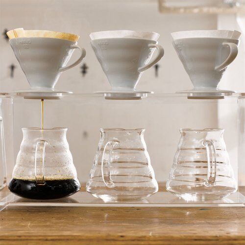 Hario V60 Ceramic Coffee Dripper Pour Over Cone Coffee Maker Size 02, White - Image 2