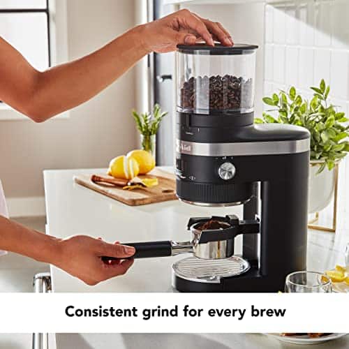 KitchenAid Burr Coffee Grinder - KCG8433 - Black Matte, 10 Oz - Image 3