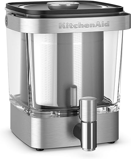 KitchenAid KCM5912SX Cold Brew Coffee Maker 38 Ounce Brushed Stainless Steel