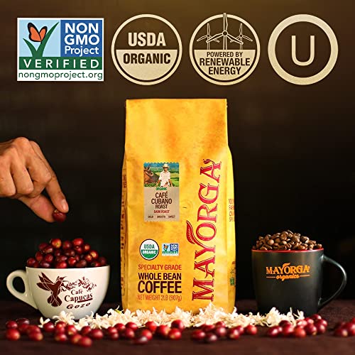 Mayorga Organics Café Cubano, Dark Roast Whole Bean Coffee, 2lbs Bag, Specialty-Grade, 100% USDA Organic, Non-GMO Verified, Direct Trade, Kosher - Image 5