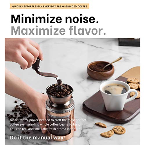 MITBAK Manual Coffee Grinder With Adjustable Settings| Sleek Hand Coffee Bean Burr Mill Great for French Press, Turkish, Espresso & More | Premium Coffee Gadgets are an... - Image 2
