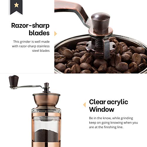 MITBAK Manual Coffee Grinder With Adjustable Settings| Sleek Hand Coffee Bean Burr Mill Great for French Press, Turkish, Espresso & More | Premium Coffee Gadgets are an... - Image 4