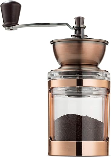 MITBAK Manual Coffee Grinder With Adjustable Settings| Sleek Hand Coffee Bean Burr Mill Great for French Press, Turkish, Espresso & More | Premium Coffee Gadgets are an...