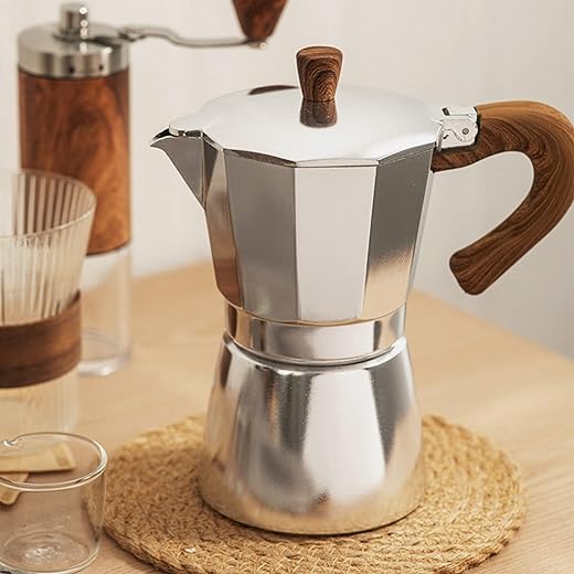 Moka Pot, Italian Coffee Maker, Coffee Pot 6 cup/10 OZ Stovetop Espresso  Maker for Gas or Electric Ceramic Stovetop Camping Manual Cuban Coffee  Percolator for Cappuccino or Latte - Above Average Coffee
