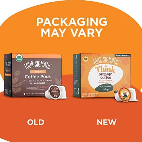 Mushroom Coffee K-Cups by Four Sigmatic | Organic and Fair Trade Dark Roast Coffee with Lion’s Mane, Chaga & Mushroom Powder | Focus & Immune Support | Vegan & Keto |... - Image 2