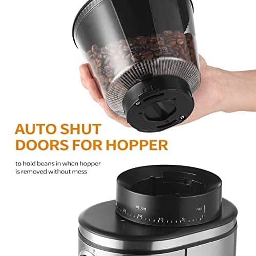 Ollygrin Coffee Bean Burr Mill Grinder, Electric and Automatic Conical Burr Coffee Grinder With 30 Adjustable Grind Settings For 2-12 Cups - Image 2