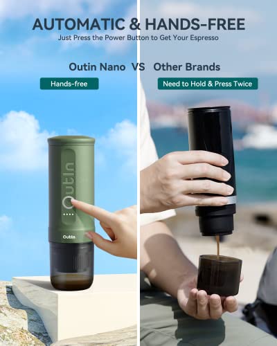 Outin Nano Portable Electric Espresso Machine with 3-4 Min Self-Heating, 20 Bar Mini Small 12V 24V Car Coffee Maker, Compatible with NS Capsule & Ground Coffee for Camping,... - Image 5