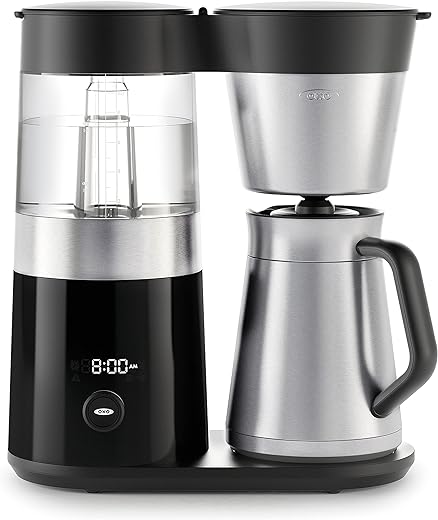 OXO Brew 9 Cup Stainless Steel Coffee Maker,Silver, Black