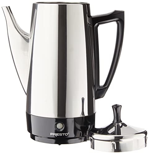 Presto 02811 12-Cup Stainless Steel Coffee Maker, 9.7"D x 13.1"W x 6.2"H - Image 2