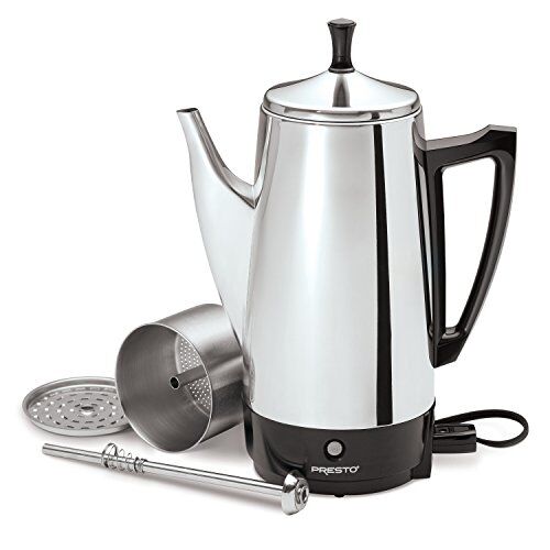 Presto 02811 12-Cup Stainless Steel Coffee Maker, 9.7"D x 13.1"W x 6.2"H - Image 3