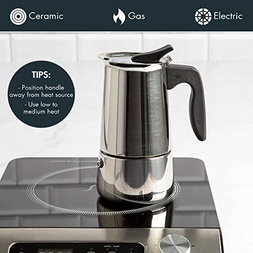 Primula Premium Stainless Steel Stovetop Espresso and Coffee Maker, 6-Cup - Image 6