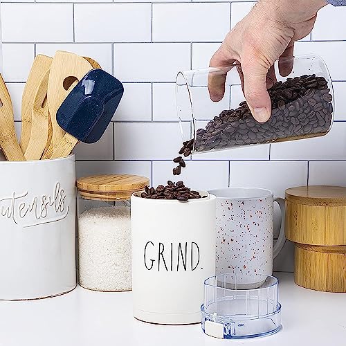 Rae Dunn Electric Coffee Grinder, Perfect Grinder for Coffee, French Press, Espresso, and Drip Coffee, Grinders for Spices, Seeds, Nuts, Grains, and Herbs, Cream - Image 4