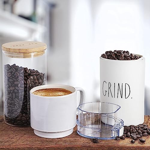 Rae Dunn Electric Coffee Grinder, Perfect Grinder for Coffee, French Press, Espresso, and Drip Coffee, Grinders for Spices, Seeds, Nuts, Grains, and Herbs, Cream - Image 5