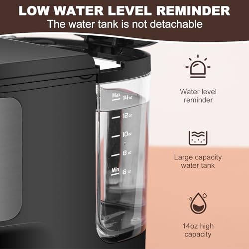 Ranbomer Single Serve Coffee Maker, K Cup and Ground Coffee Machine 2 in 1, 6 to 14 Oz Brew Sizes, Mini One Cup Coffee Maker with Self cleaning Function, Fits Travel Mug, Black - Image 5