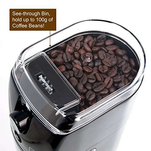 Secura Electric Burr Coffee Grinder Mill, Adjustable Cup Size, 17 Fine to Coarse Grind Size Settings for Drip, Percolator, French Press and Turkish Coffee Makers, Black,12 cups - Image 5