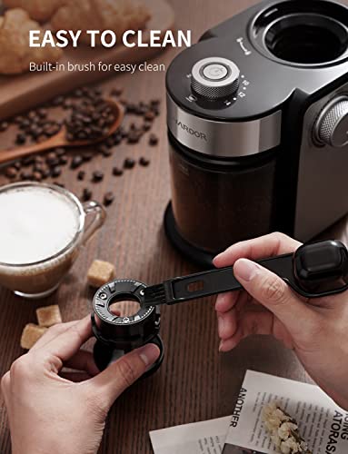 SHARDOR Coffee Grinder, Adjustable Burr Mill with 16 Precise Grind Setting for 2-14 Cup, Silver - Image 5