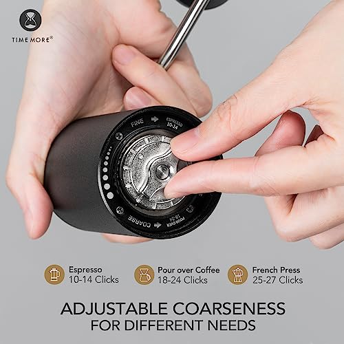 TIMEMORE C2 Portable Hand Coffee Grinder, Manual Coffee Grinder for Espresso to French Press, Black - Image 4